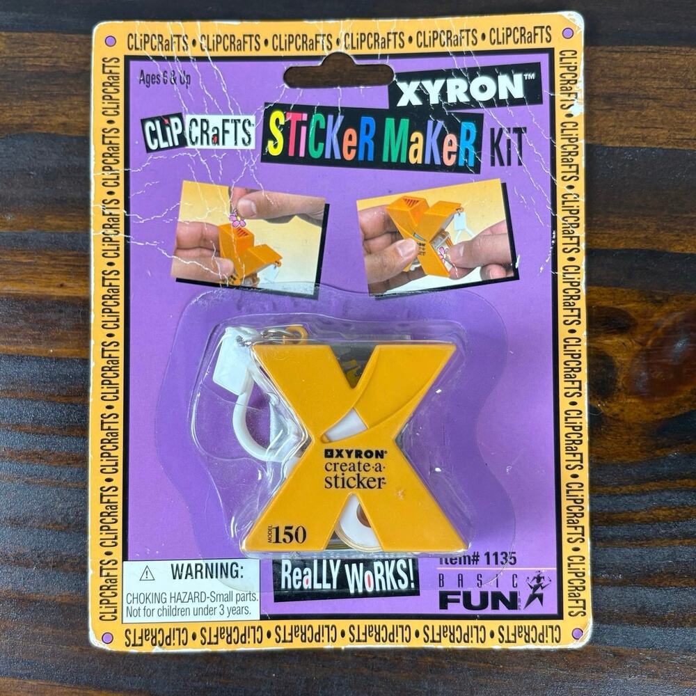 VTG New in Package Clip Crafts Xyron “X” 2003 Kid’s Sticker Maker Kit Y2k Toy